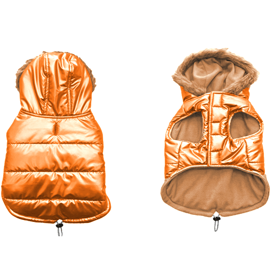 Dog Jacket Puffer Orange/Gold
