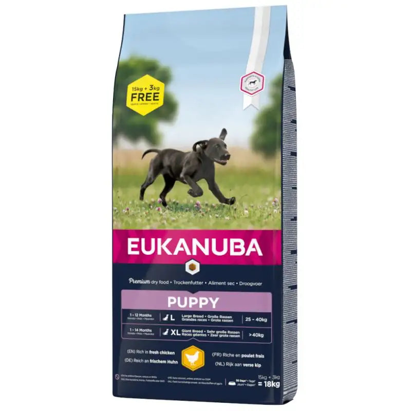Eukanuba Growing Puppy Large Breed With Chicken 15+3kg