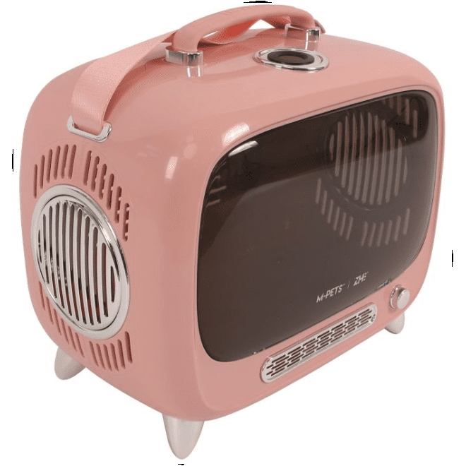 M-Pets Sixties TV Pet Carrier Pink 44.7x26.6x38.4cm