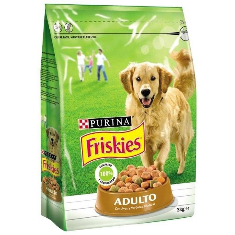 Friskies Dry Dog Food with Poultry and Vegetables for Adult Dogs 3kg