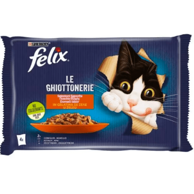 Purina Felix Le Ghiottonerie Cat Pouches With Rabbit And Lamb 4x85gr