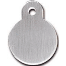 I.D Tag Circle Small Brushed Chrome 2.1x2.3cm - Markospets
