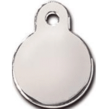 I.D Tag Circle Small Silver Shiny 2.1x2.3cm - Markospets