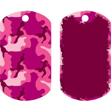 I.D Tag Pink Camouflage 5x2.8cm - Markospets