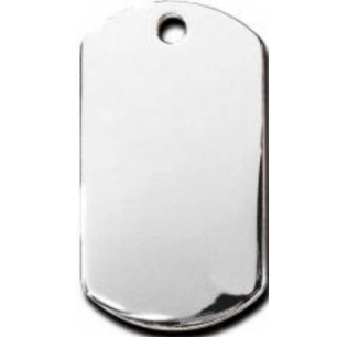 I.D Tag Silver Shiny 5x2.8cm - Markospets