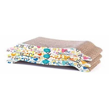 LeoPet Cardboard Scratcher with Catnip 42x22x7cm