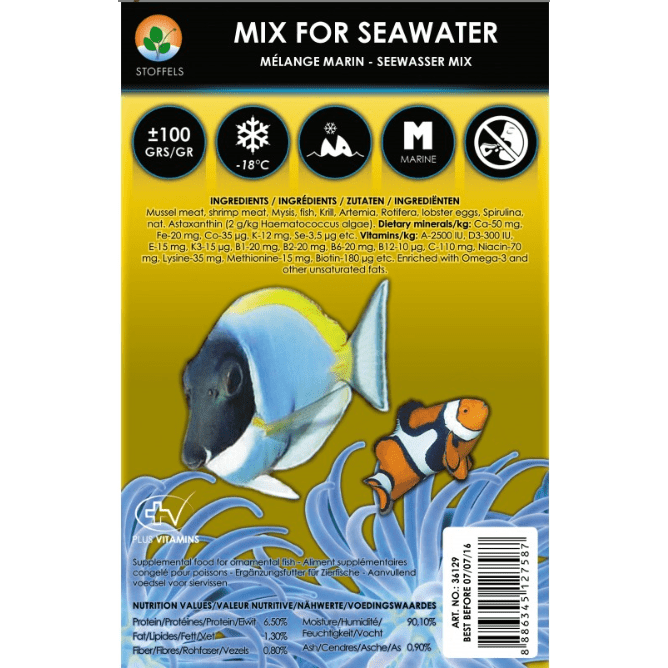 Stoffels Frozen Mix For SeaWater Fish Food 100gr