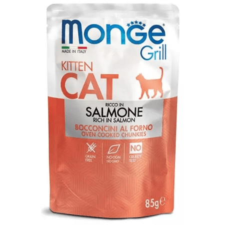 Monge Grill Kitten Chunks In Jelly Rich In Salmon 85gr