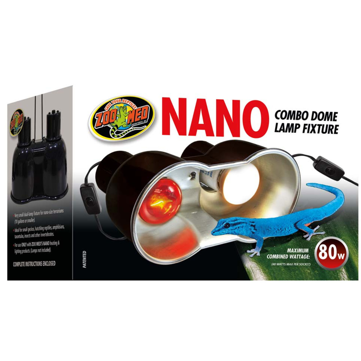 Zoo Med Nano Combo Dome Lamp Fixture Black