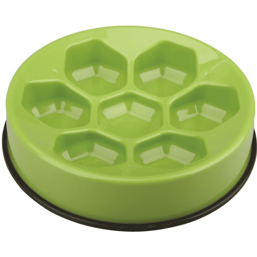 M-Pets Cavity Slow Feed Bowl Light Green 25x25x5.8cm