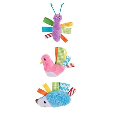 Plush Cat Toy with Ribbons Assorted 9x7cm