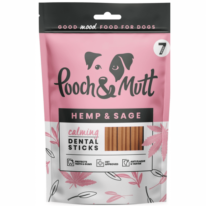 Pooch & Mutt Mini Calming Dental Sticks with Sage & Hemp