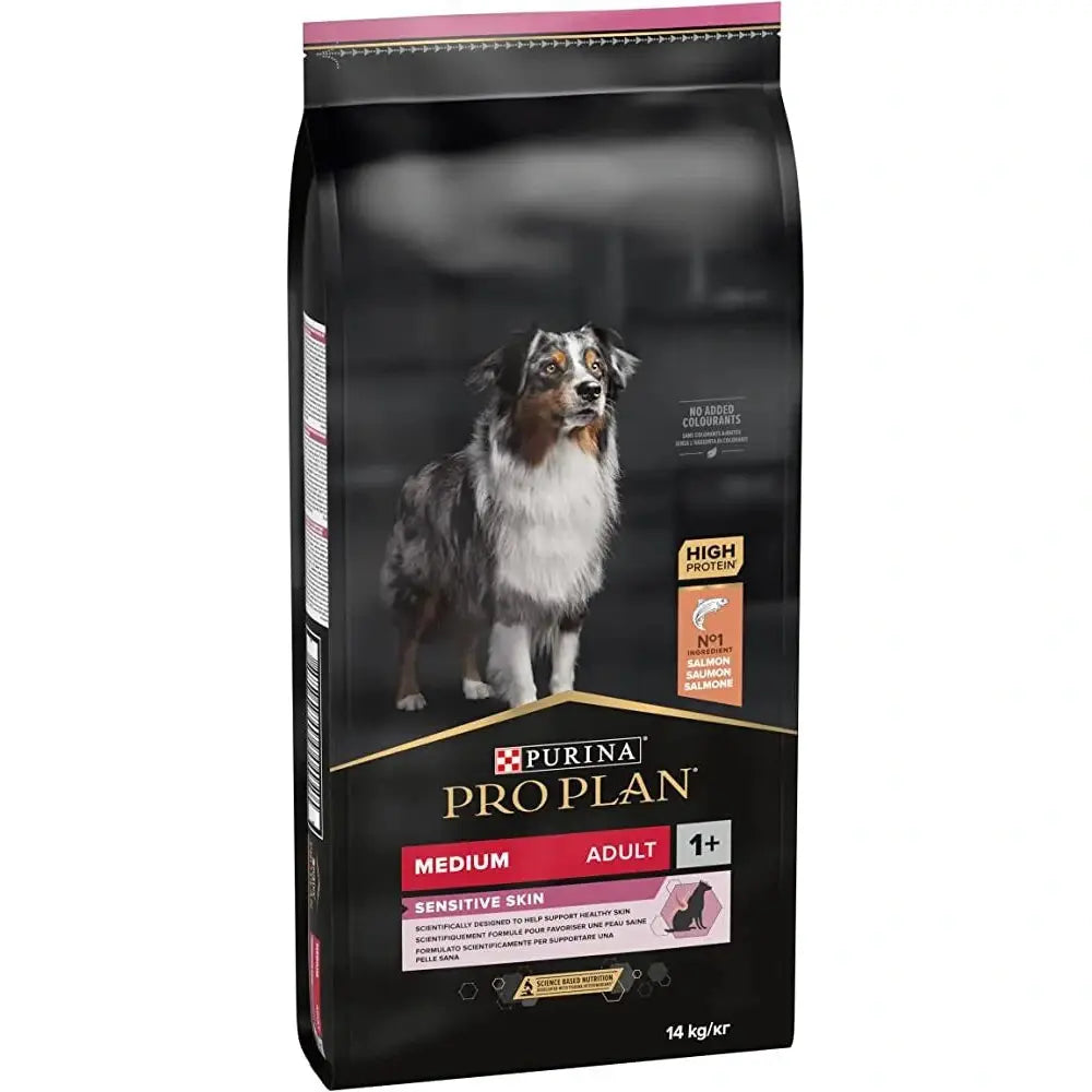 ProPlan Medium Sensitive Skin with OptiDerma Salmon 14kg -15euros OFFER