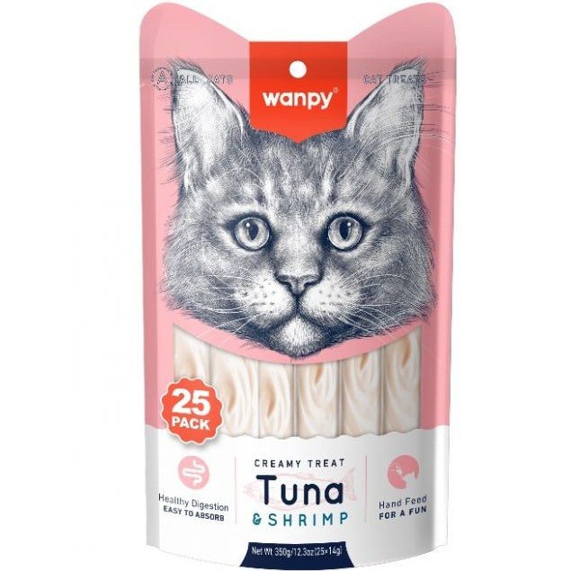Wanpy Creamy Lickables Tuna & Shrimp Value - Pack 25pcs - Markospets
