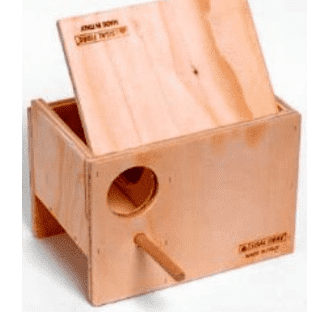 Wooden Nesting Box for Gouldian & Other Finches 16.8x12x13cm