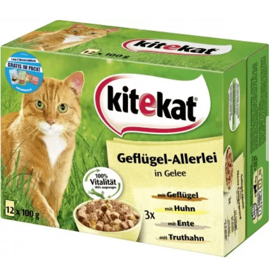 Kitekat sachets multipack of all sorts of poultry in jelly - 12x100gr