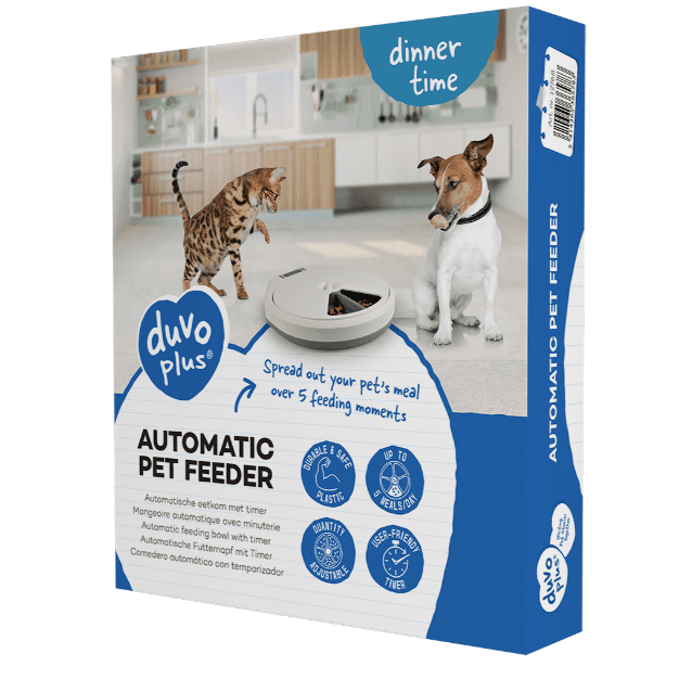 Duvo+ Automatic pet feeder - 5 Meals White/Grey