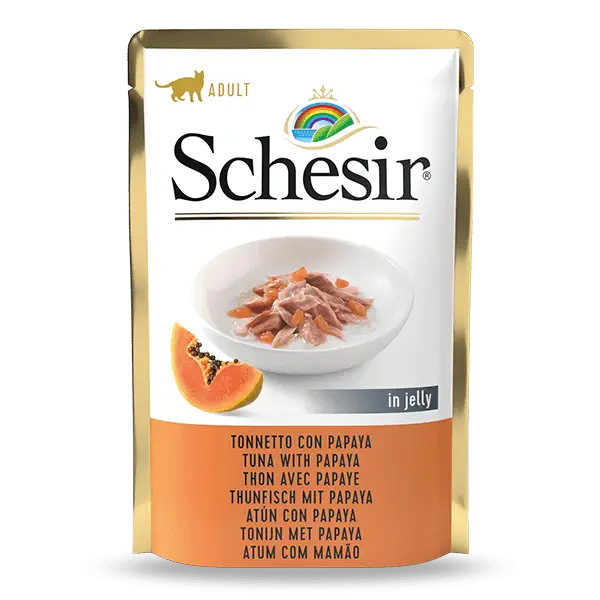 Schesir Wet Cat Food - Tuna with Papaya 20x85gr