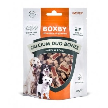 Boxby Adult & Puppy Calcium Duo Bones with Chicken, Lamb & Beef 140gr