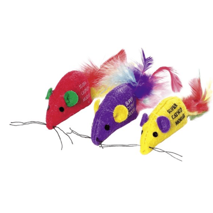 Flamingo Dimmy Mice Cat Toy with Catnip 3pcs