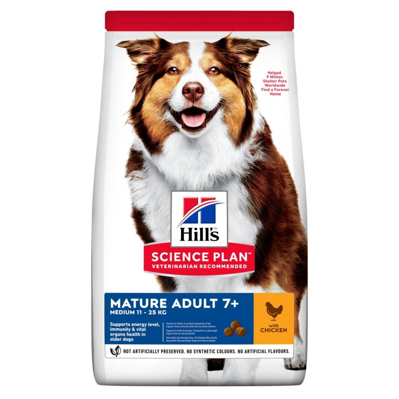 Hill's Science Plan Mature Adult 7+ Medium Dog Food With Chicken 2.5kg