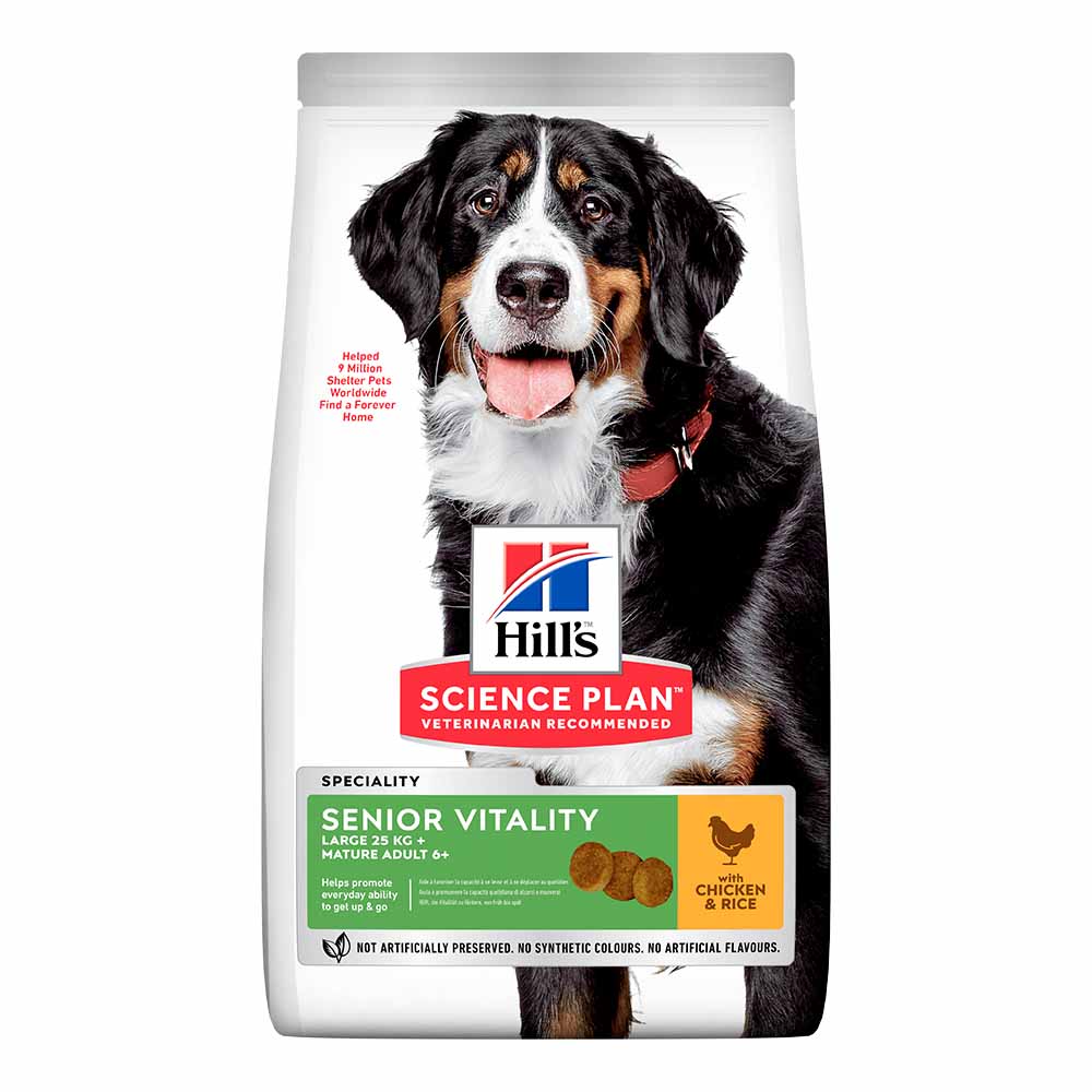 Hills Science Plan Canine Mature Adult 6+ Large Breed Senior Vitality With Chicken & Rice 2.5kg