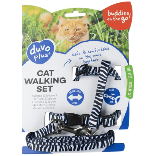 Duvo+ Cat Walking Set - Harness & Lead 20-35cm / 125cm