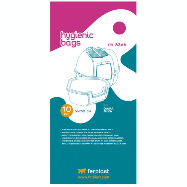 Ferplast FPI5366 Hygienic Bags For Litter Trays 26x52cm