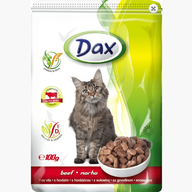 Dax Beef in Sauce Wet Cat Food Pouch 100gr