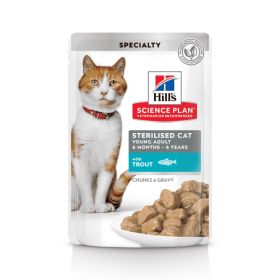 Hill's Science Plan Adult Cat Sterilised Food With Trout - Pouch 85gr