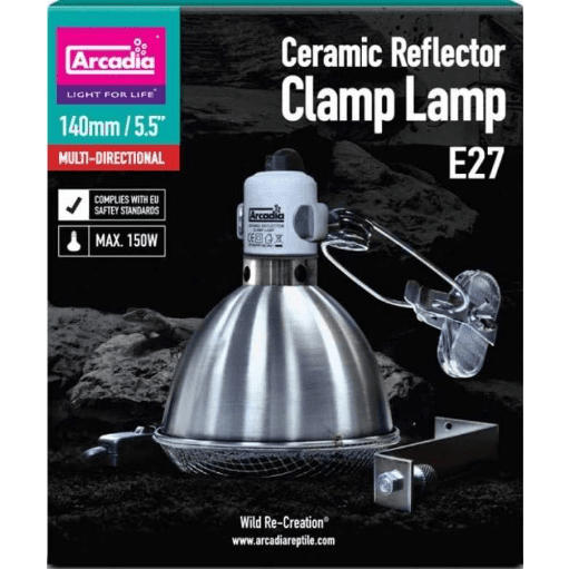 Arcadia Ceramic Reflector Clamp Lamp E27 150w