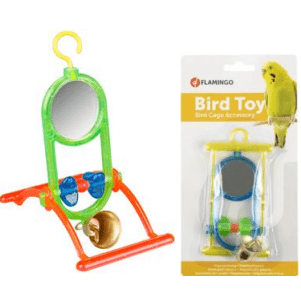 Bird Cage Accessory With Mirror And Bell