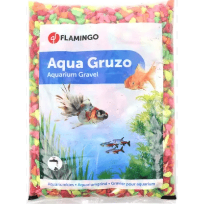 Aqua Gruzo Aquarium Gravel 4-7mm - Glitter Neon Rainbow Mix 1kg