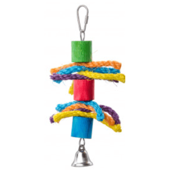JK Wooden Rollers With Strings, Wooden Toy For Birds