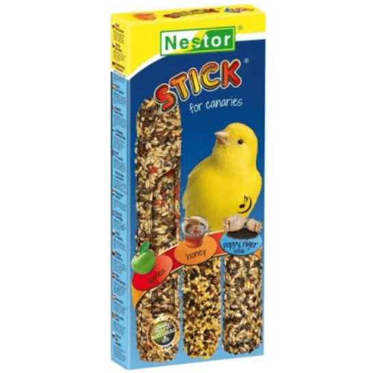 Nestor Canary Sticks Apple, Honey, Poppy, and Niger Seeds x3pcs