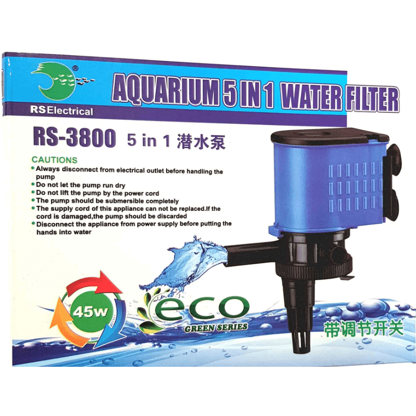 Aquarium Water Filter RS-3800 5in1