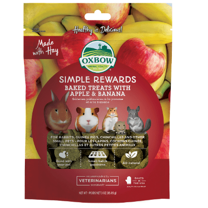 Oxbow Simple Rewards Baked Apple & Banana Treats 85gr