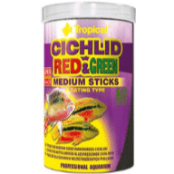 Tropical Cichlid Red & Green Medium Sticks Floating Type 90g / 250ml