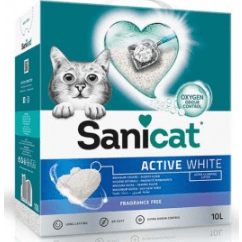 Sanicat Ultra Clumping Litter Active White with Lotus Flower Fragrance 10L
