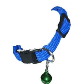 Elastic Cat Collar Blue/Red 10mm x 30cm
