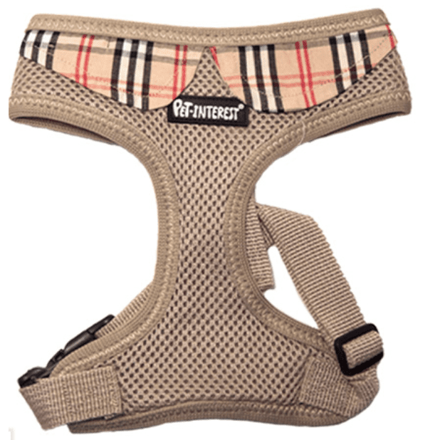 Beige Mesh Harness with Collar S