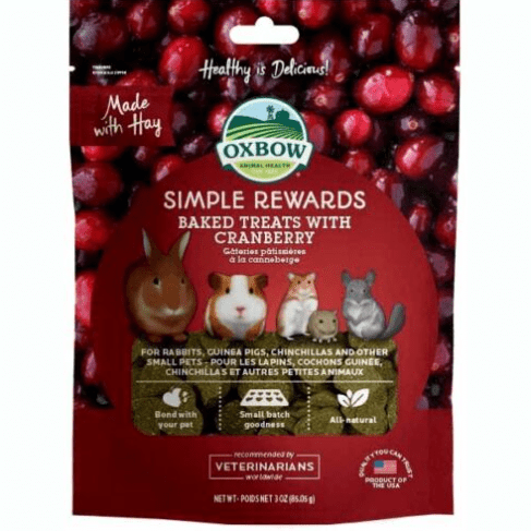 Oxbow Simple Rewards Baked Treats - Cranberry 85gr