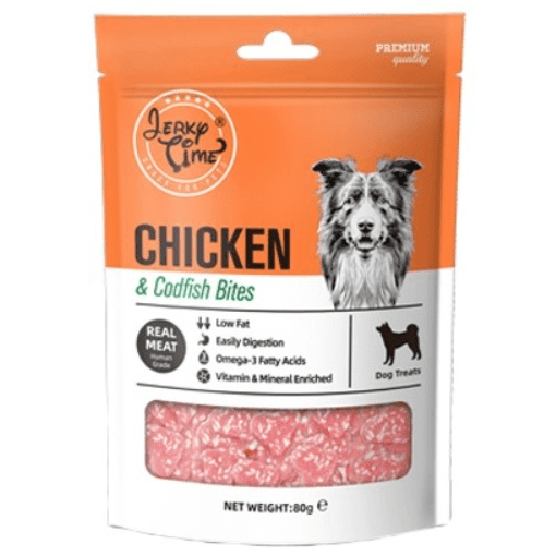 Jerky Time - Chicken & Cod Fish Bites 80gr