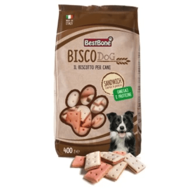 Bestbone Biscodog Meat and Fish Sandwich Biscuits - 400gr