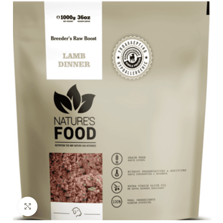 Nature's Food - Lamb Dinner, Breeder's Raw Boost 1kg