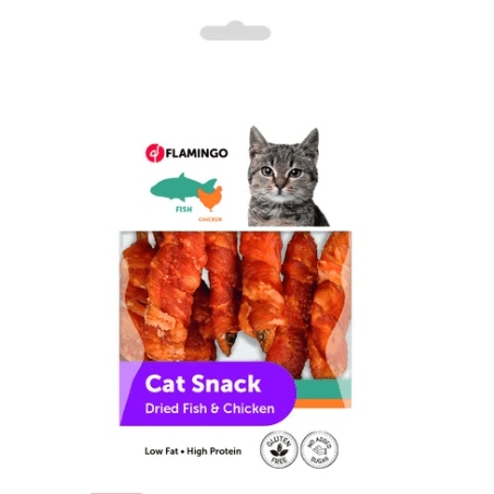 Flamingo Dried Fish with Chicken Cat Snacks 50gr