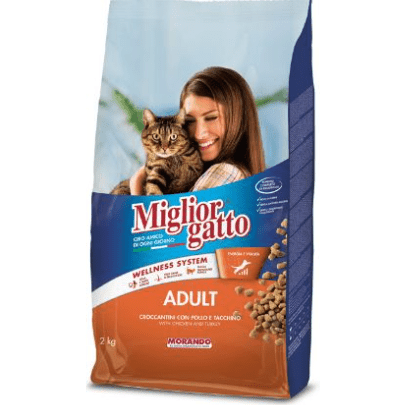 Miglior Gatto Cat Food For Adult with Chicken & Turkey 2kg