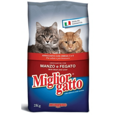 Miglior Gatto Cat Food For Adult with Beef 2kg