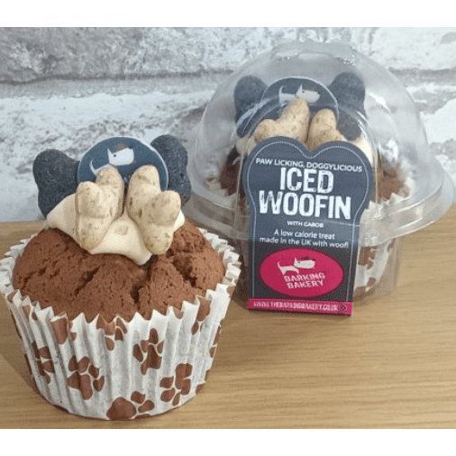 Barking Bakery Carob Woofin With Vanilla Frosting