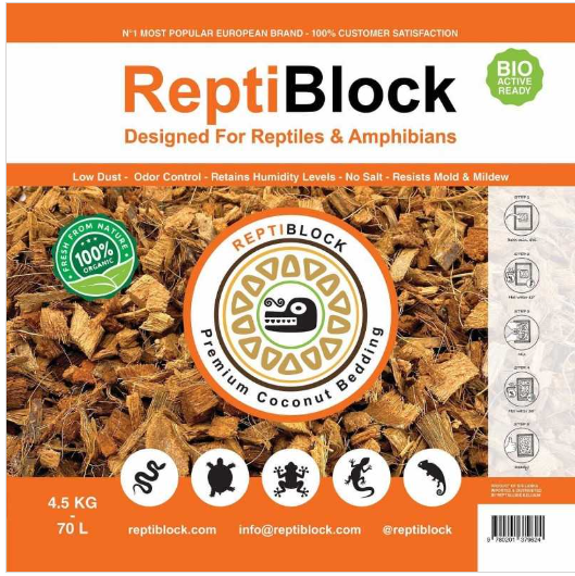 ReptiBlock Coconut Chips Premium 4,5kg - 70L